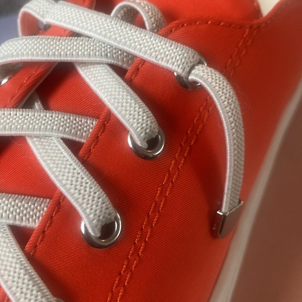 Lisa Vicky orange nylon Goodness Low Top Sneakers - Picture 10 of 11